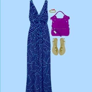 TART Martine Geo Print Maxi Dress Medium